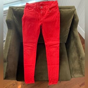 J Brand Fiery Red Jeans